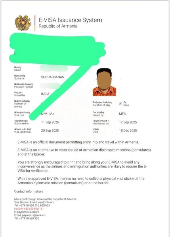 Visa Success in Armenia! 🇦🇲  Visa Success in Armenia! 🇦🇲